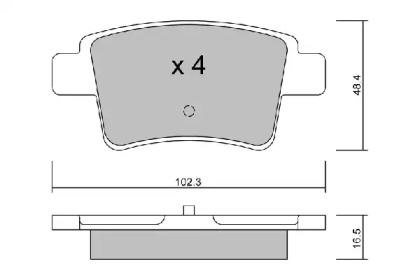 Комплект тормозных колодок AISIN BPCI-2004